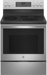 GE PROFILE 5.3 CU. FT. 30" ELECTRIC FREESTANDING RANGE STAINLESS STEEL FINGERPRINT RESISTANT