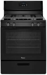 WHIRLPOOL 5.1CU. FT. 30" FREESTANDING GAS RANGE BLACK