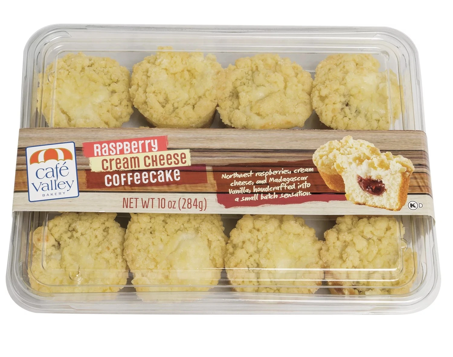 CAFE VALLEY RASPBERRY CREAM CHEESE COFFEECAKE BITES 10OZ