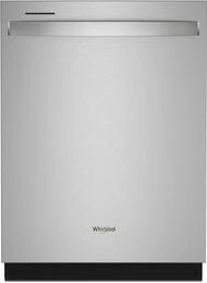 WHIRLPOOL 24" 5 CYCLE DISHWASHER WITH 3RD RACK FINGERPRINT RESISTANT STAINLESS STEEL