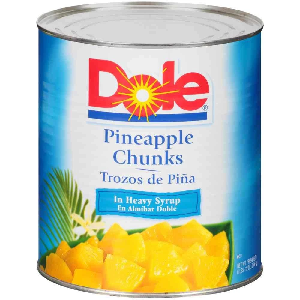 DOLE PINEAPLLE CHUNKS IN HEAVY SYRUP 106OZ