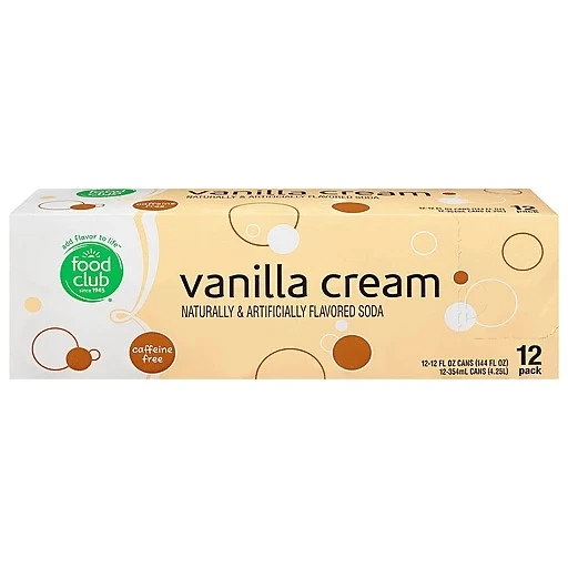cream soda　e 5本 FOOD CLUB VANILLA CREAM SODA 12OZ 12PK | Russell's Of
