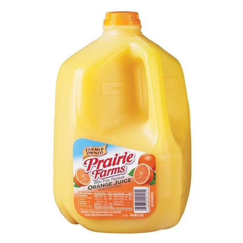 PRAIRIE FARMS ORANGE JUICE GALLON