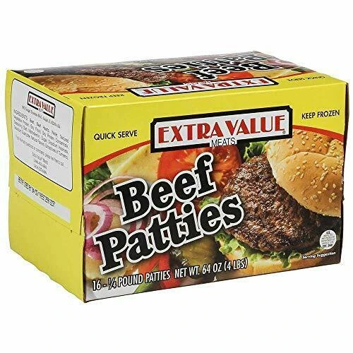 EXTRA VALUE BEEF PATTIES 4LB