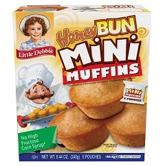 LITTLE DEBBIE HONEY BUNS MINI MUFFINS 8.44OZ