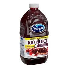 OCEAN SPRAY 100% CRANBERRY POMEGRANATE JUICE 64OZ