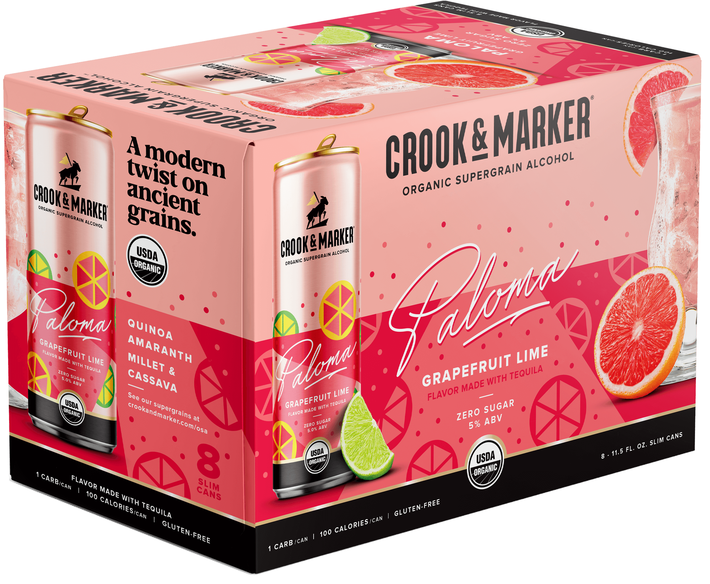 CROOK & MARKER GRAPEFRUIT LIME PALOMA 11.5OZ 8PK | Russell's