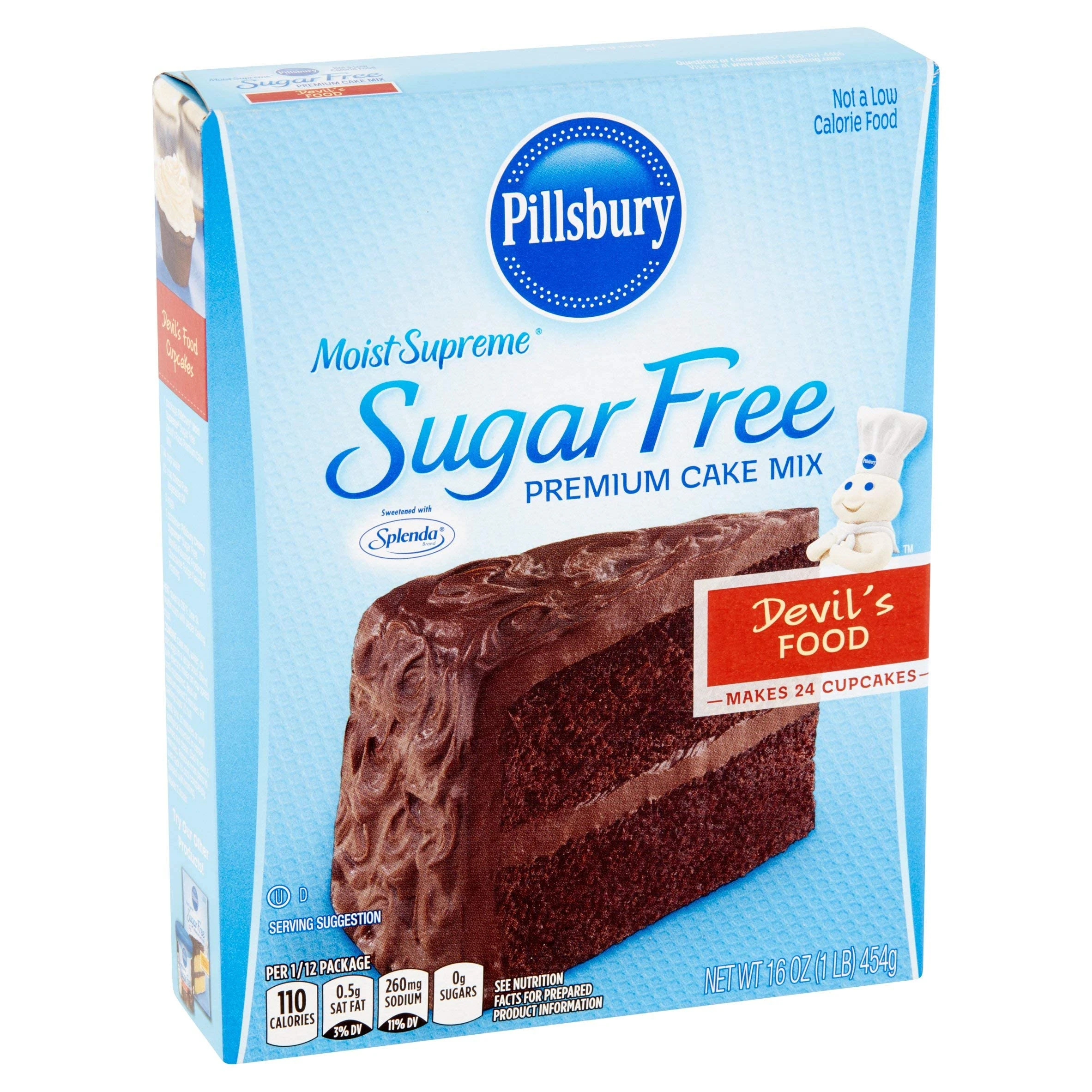 PILLSBURY SUGAR FREE DEVILS FOOD CAKE MIX 16OZ