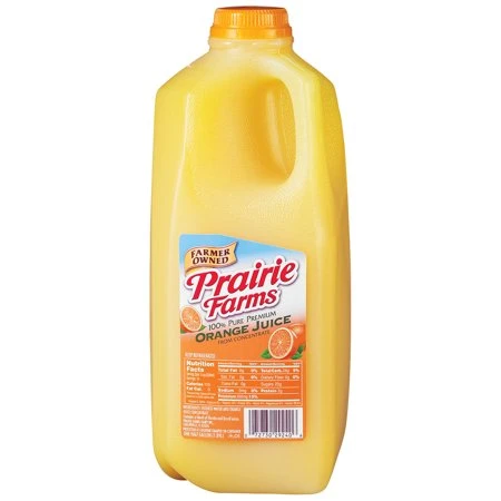 PRAIRIE FARMS ORANGE JUICE HALF GALLON