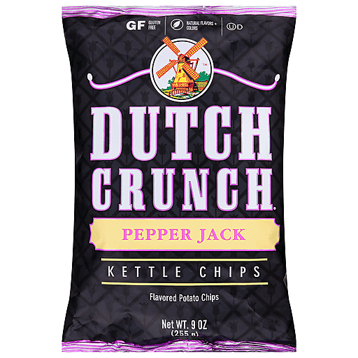 OLD DUTCH DUTCH CRUNCH PEPPER JACK KETTLE CHIPS 9OZ