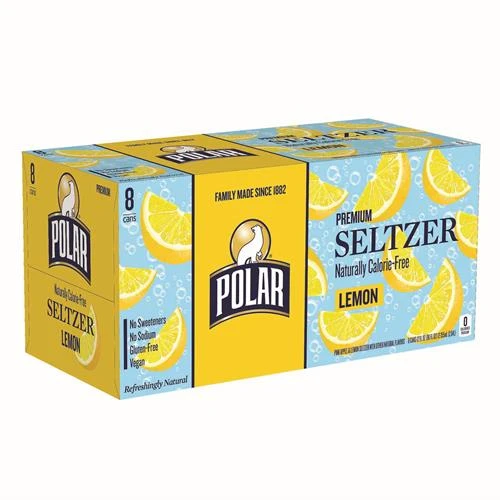 POLAR SELTZER LEMON 12OZ 8PK