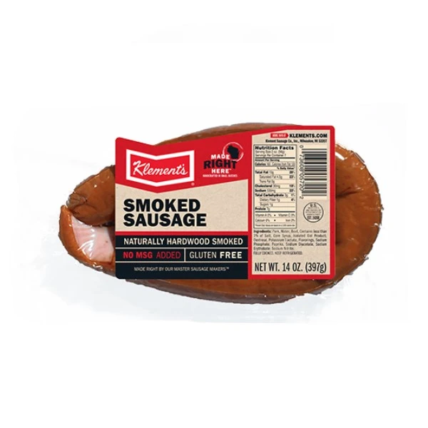 KLEMENTS NATURALLY SMOKED SAUSAGE 14OZ