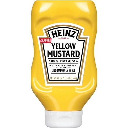 HEINZ YELLOW MUSTARD 20OZ