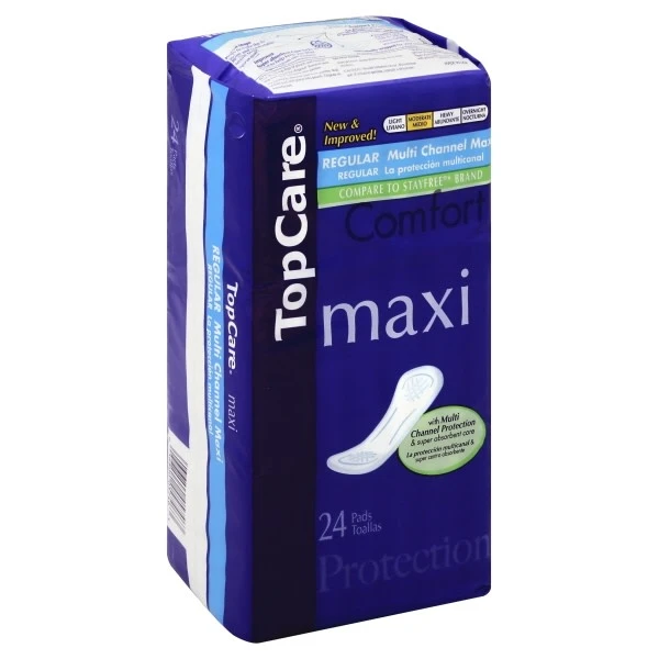 TOPCARE MAXI PAD-REG 4CHNNL 24CT