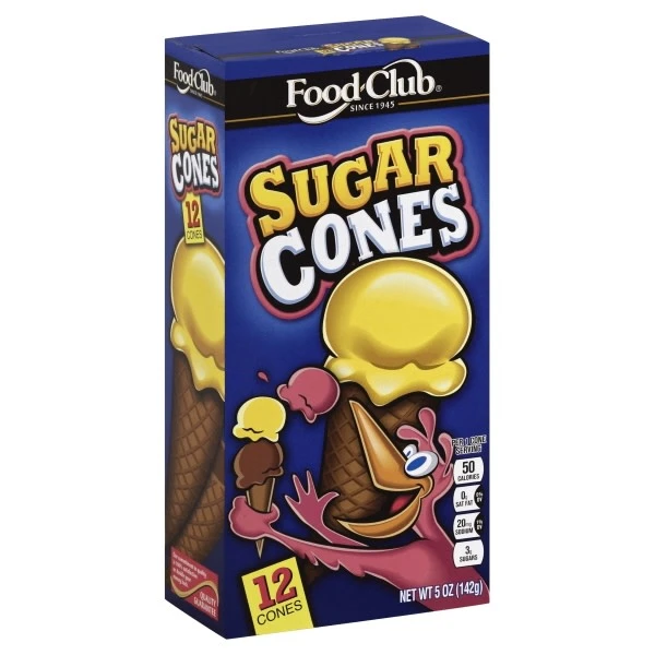 FOOD CLUB SUGAR CONE 12CT