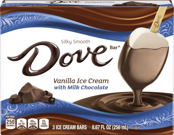 DOVE BAR VAN MLK CHO 3PK