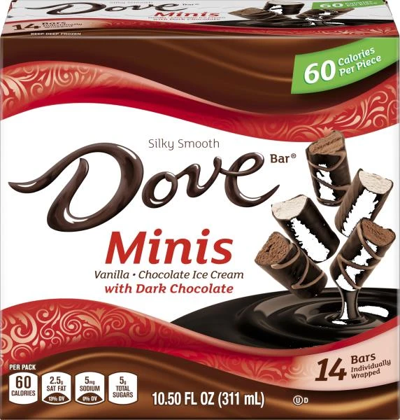 DOVE MINI DARK CHOC VARIETY 14PK