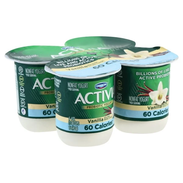 DAN ACTIVIA LT VANILLA 4OZ 4PK