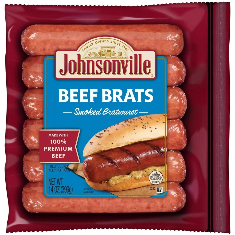 JSV BEEF SMOKED BRAT 12OZ
