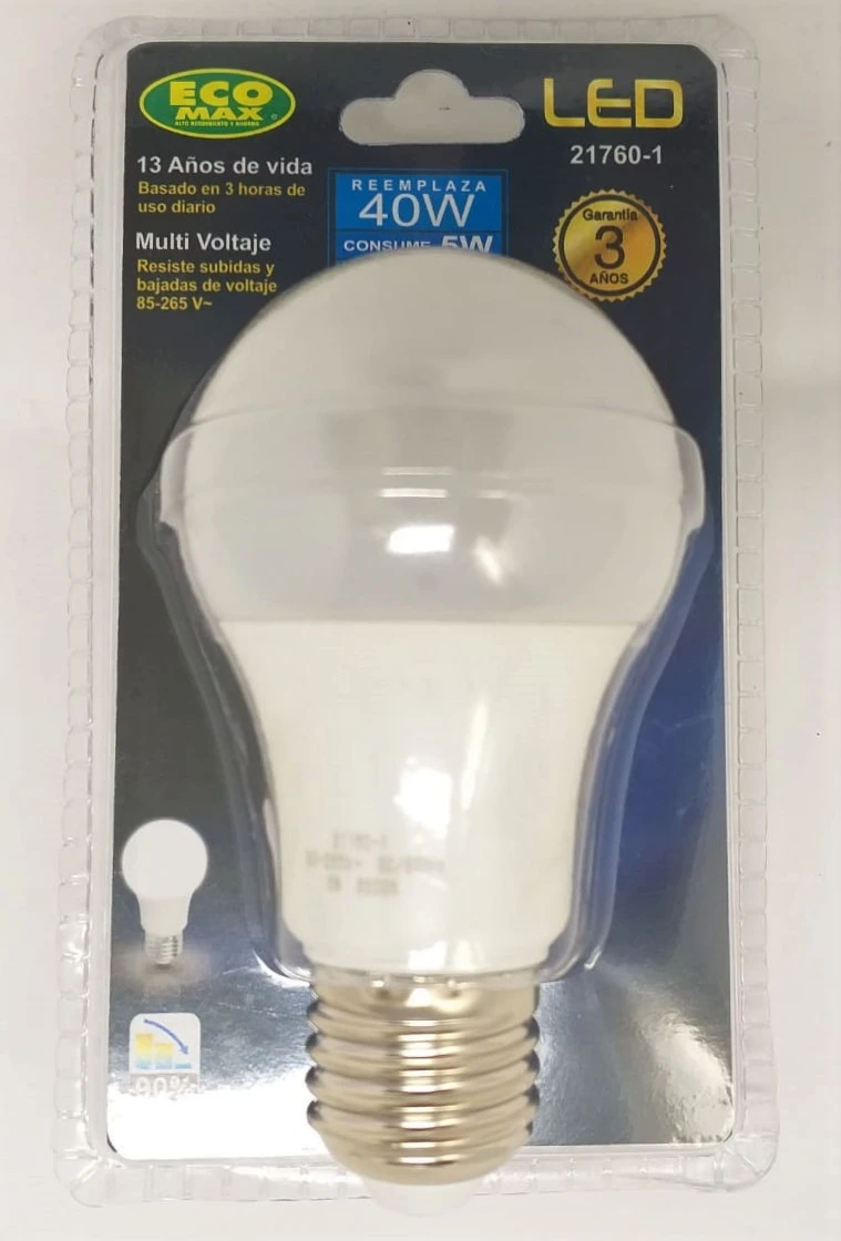 5W LED BULB A55 E27 6500K 85-265