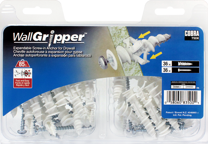 1/8"X2" WALLGRIPPER + SCREW