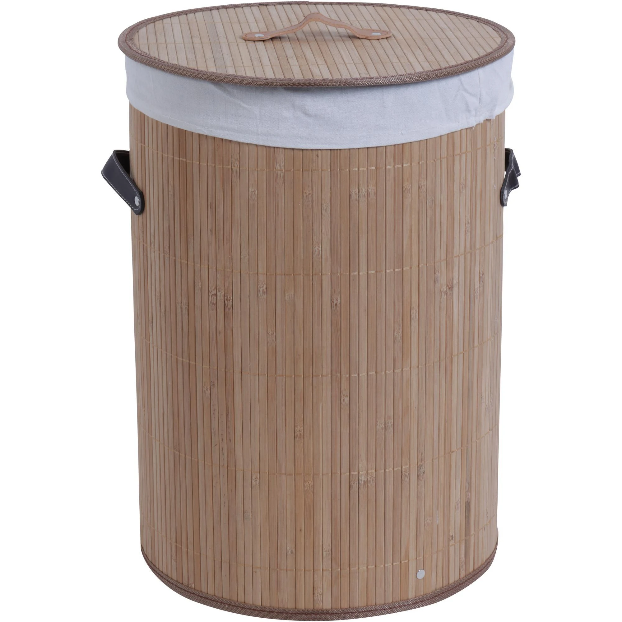 TAN BAMBOO LANDRY BASKET (RD)