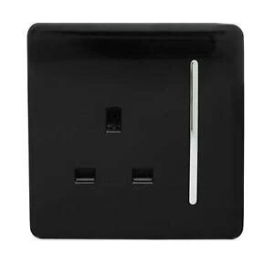 1 GANG SOCKET BLACK