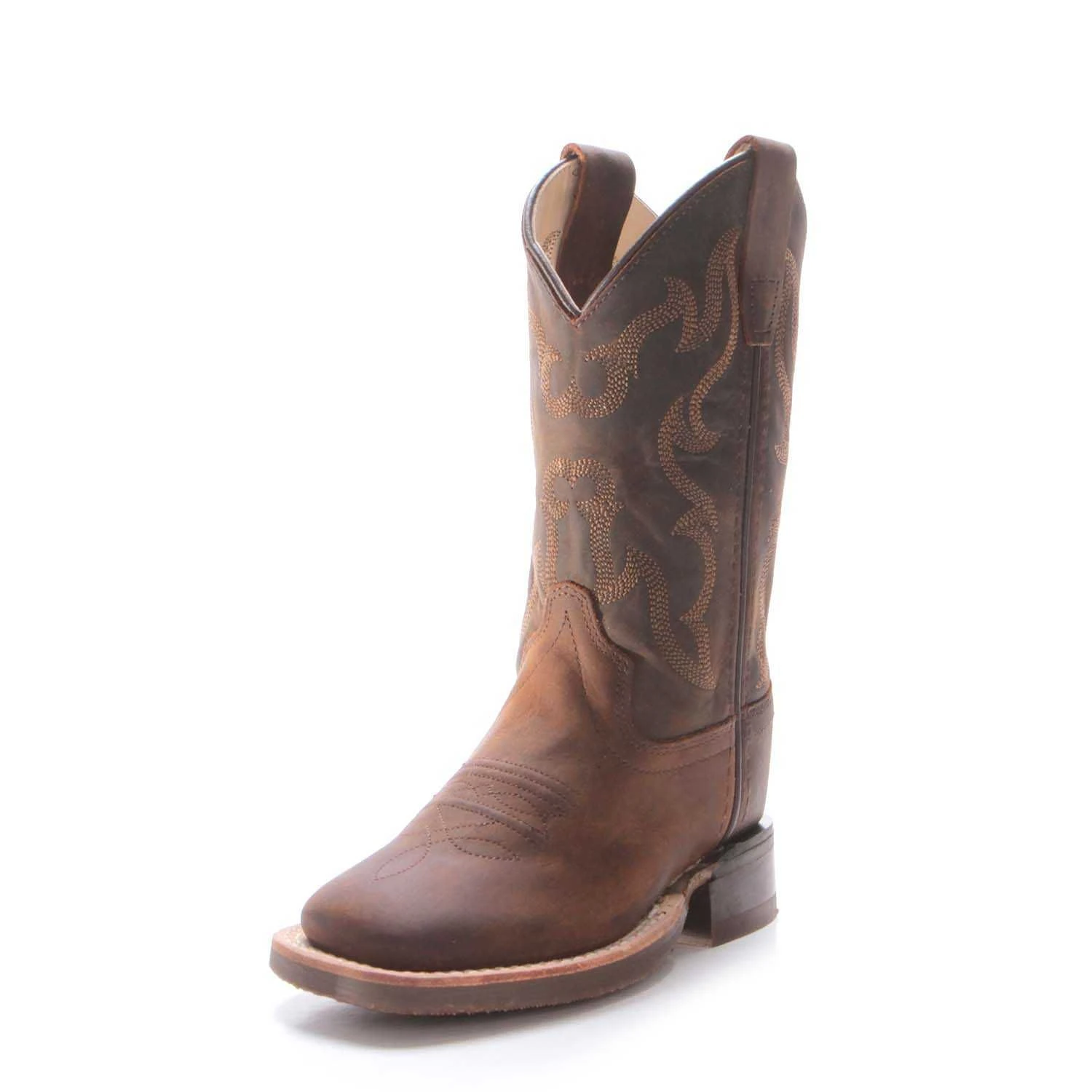 Old West Cowboy Boots Boys Leather Rubber Welt BSC1904 (11)
