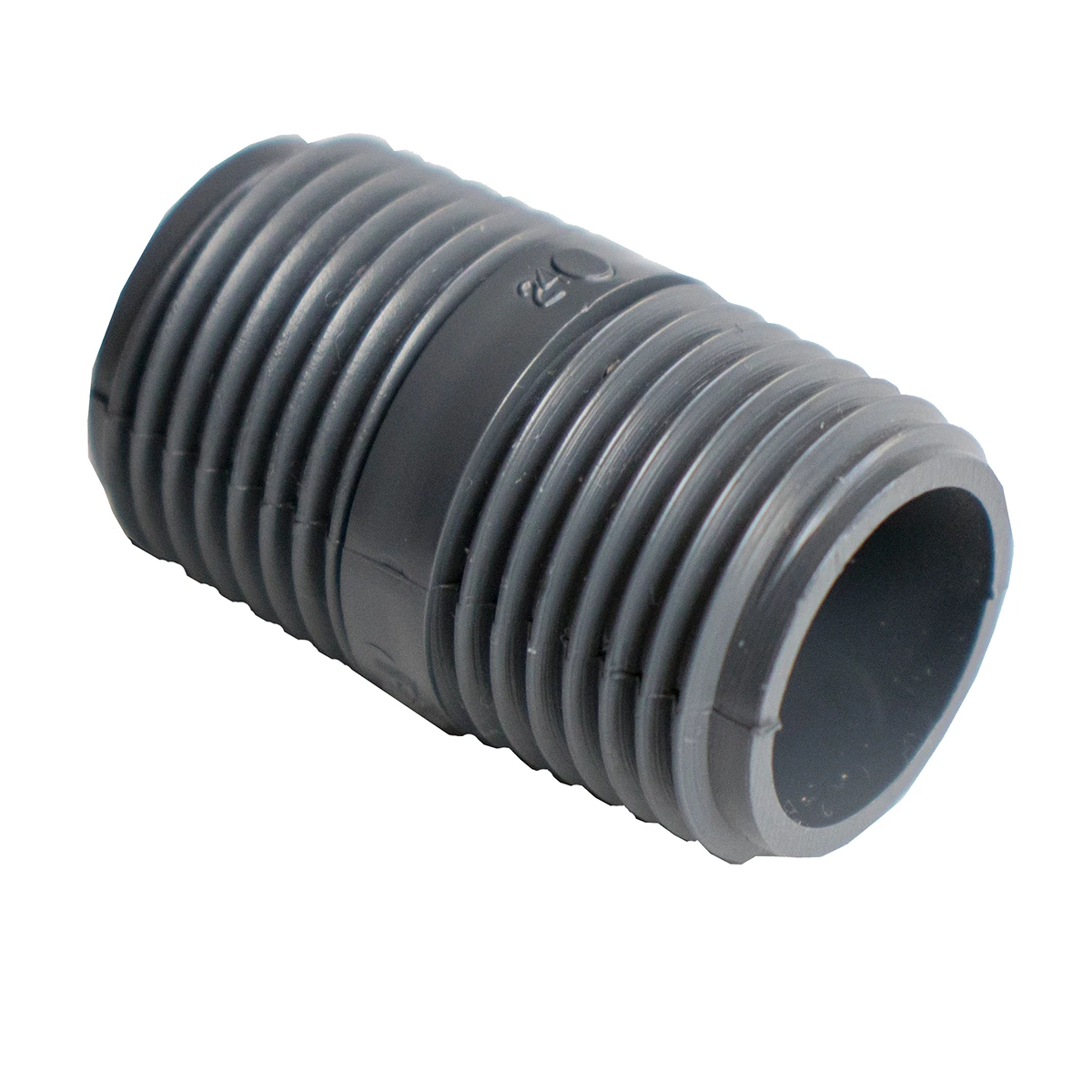 Underground Sprinkler PVC Nipple, Molded Gray, 1/2 x Close