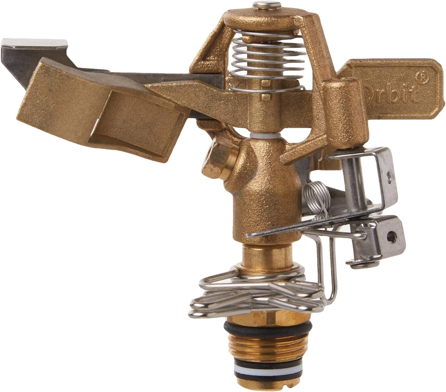 Impulse Sprinkler Head, Brass, 1/2-In.