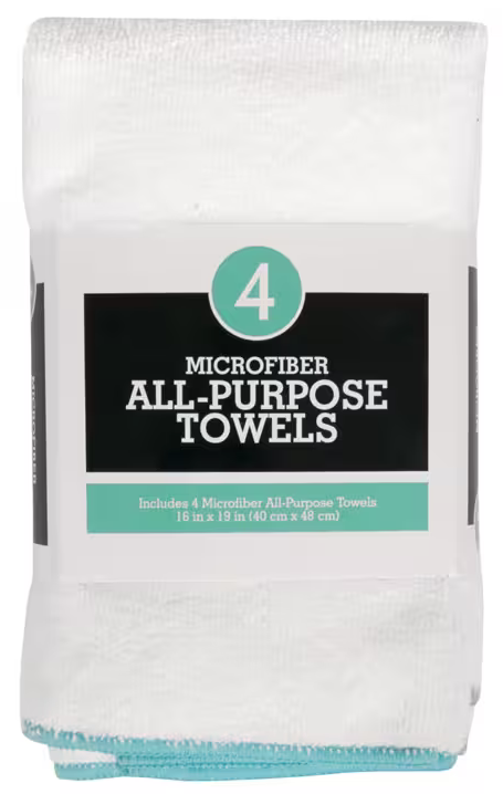 Ritz White Microfiber Solid Kitchen Towel 4 pk