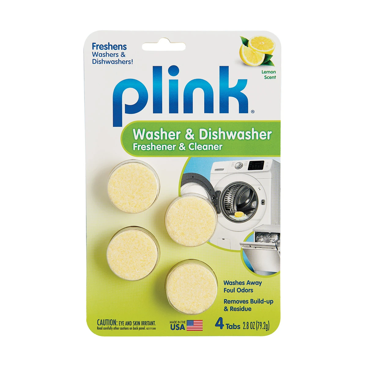 Washer & Dishwasher Freshener & Cleaner, Fresh Lemon Scent, 4-Ct.