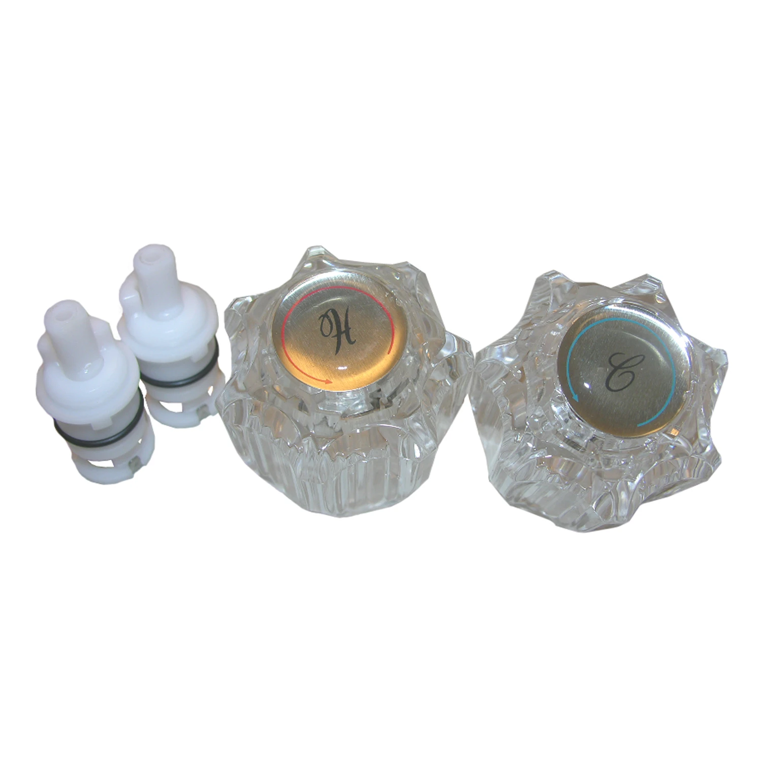 Delex, Acrylic, Two Handle, Trim Set, With Stems