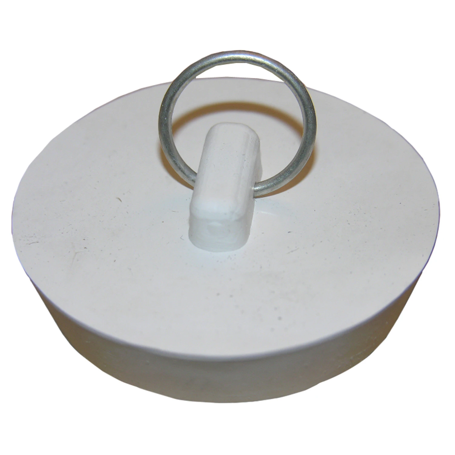 Sink Stopper, White Hollow Rubber, 1-7/8 - 2 In. Drains