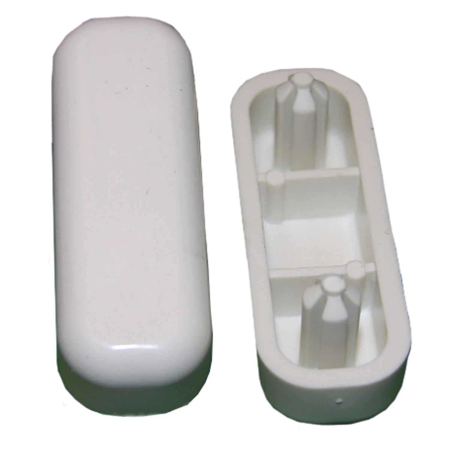 White Plastic Toilet Seat 3/4 Inch X 1-3/16 Inch Oval Push-in Replacement Bumpers