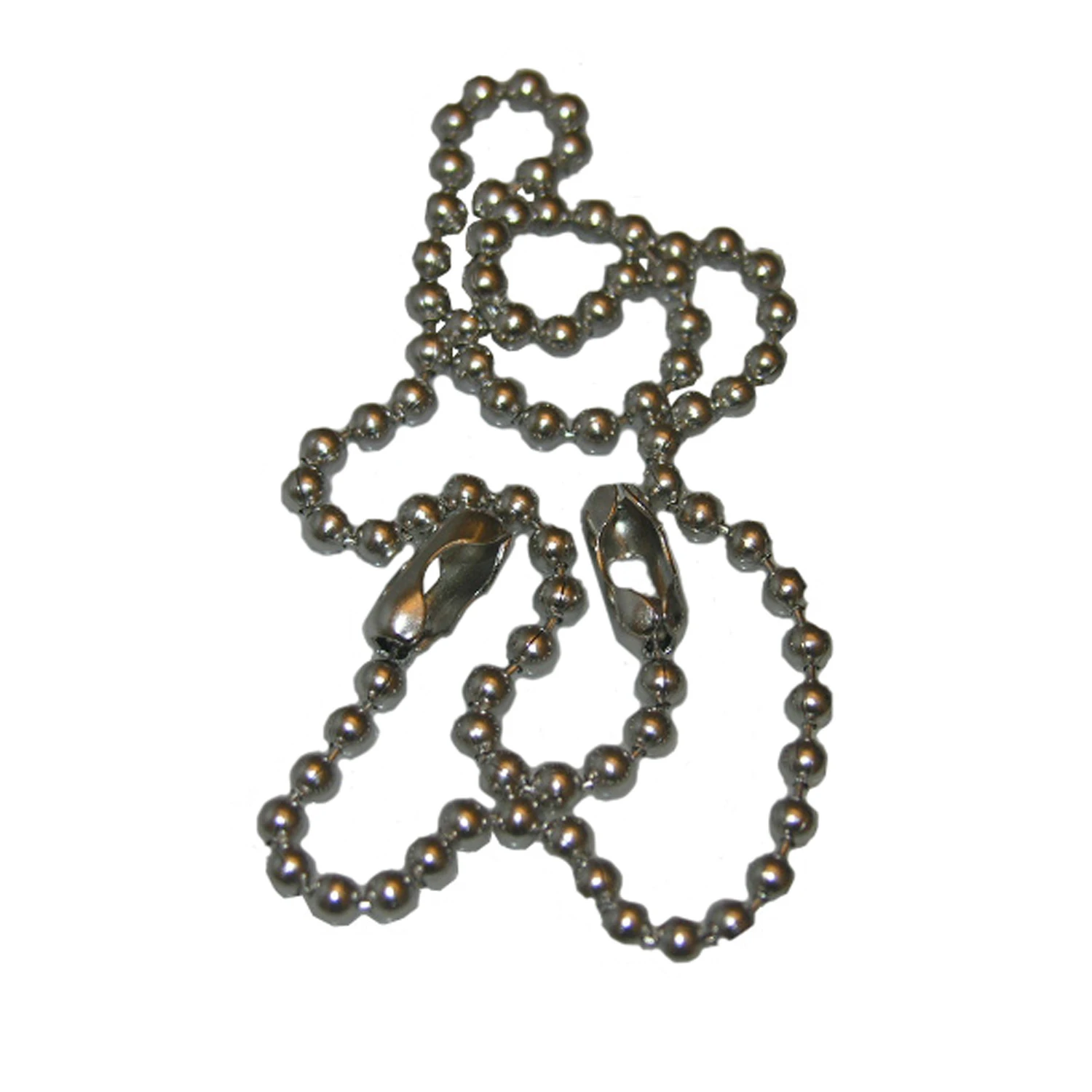 Beaded Chain For Sink Stopper, Chrome, 15 In.