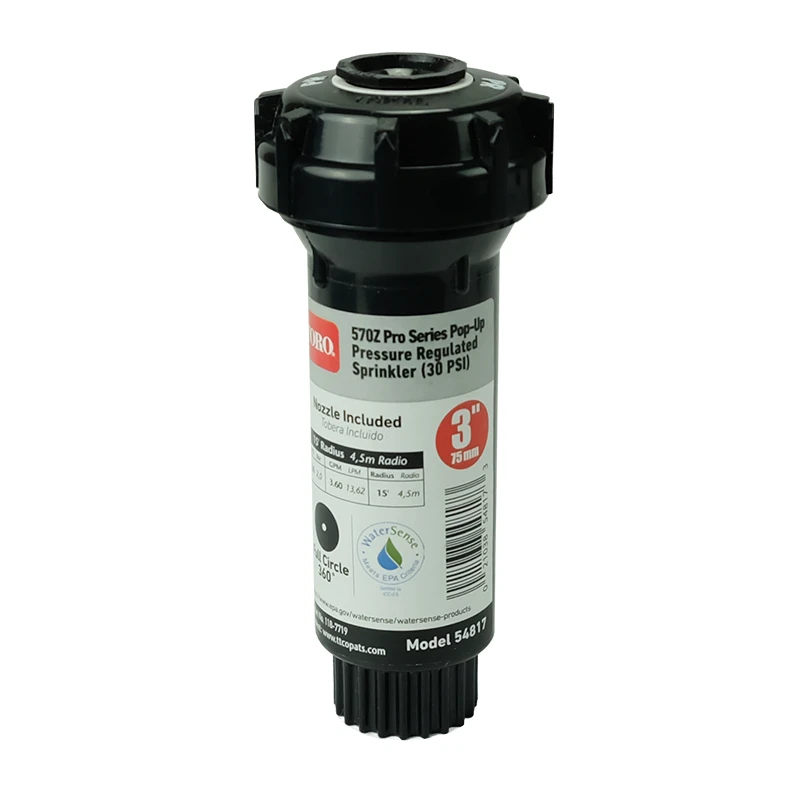 Series 570Z Sprinkler Head, Pressure Regulated, Full Circle Pattern, 3-In. Pop-Up