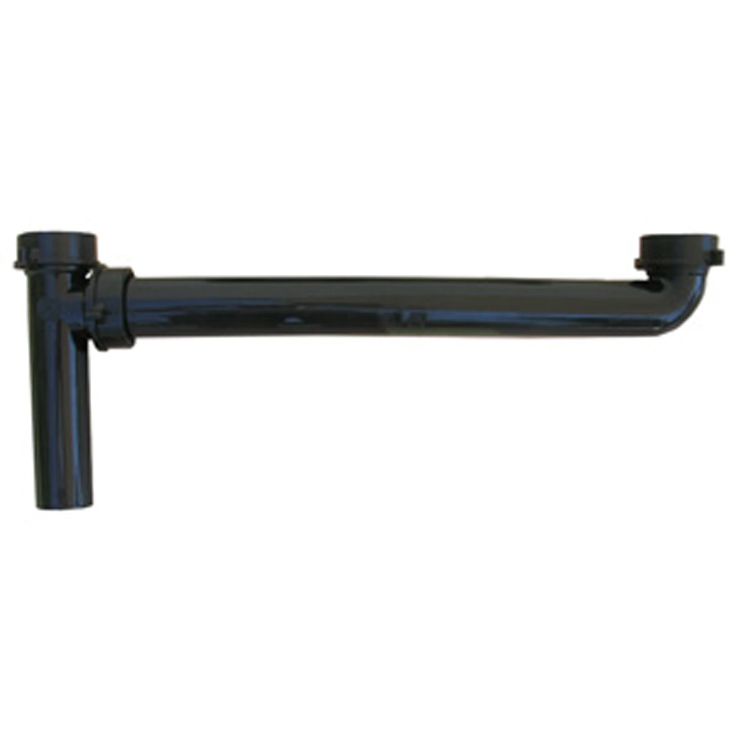 Drain Tray Waste, Black Plastic, 1-1/2 x 16 In.