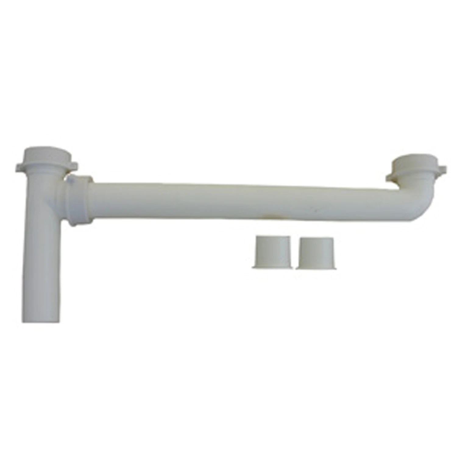 Kitchen Sink Outlet Drain, White Plastic, 1-1/2 O.D. x 16 In.