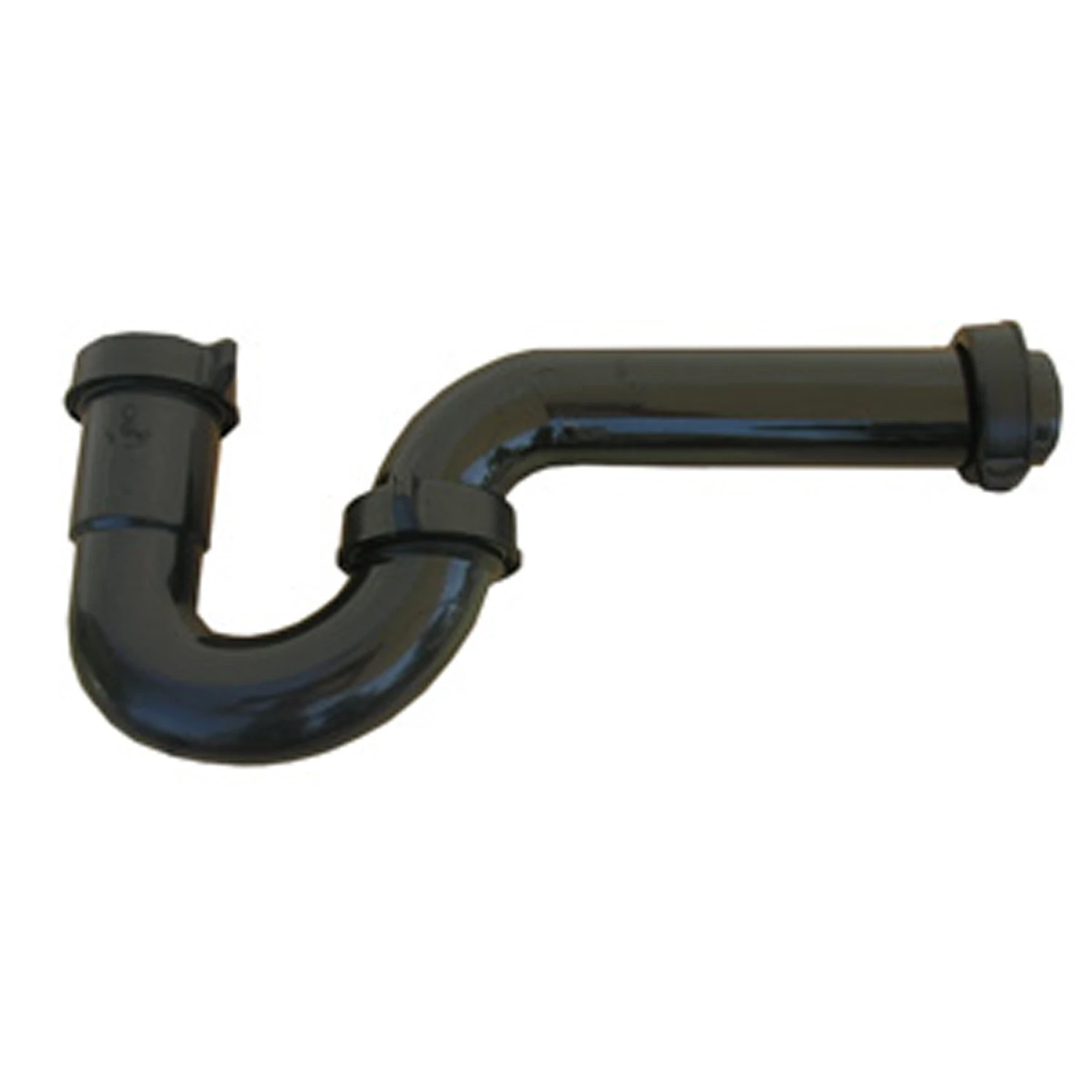 P-Trap, Black Plastic, 1-1/2 In.