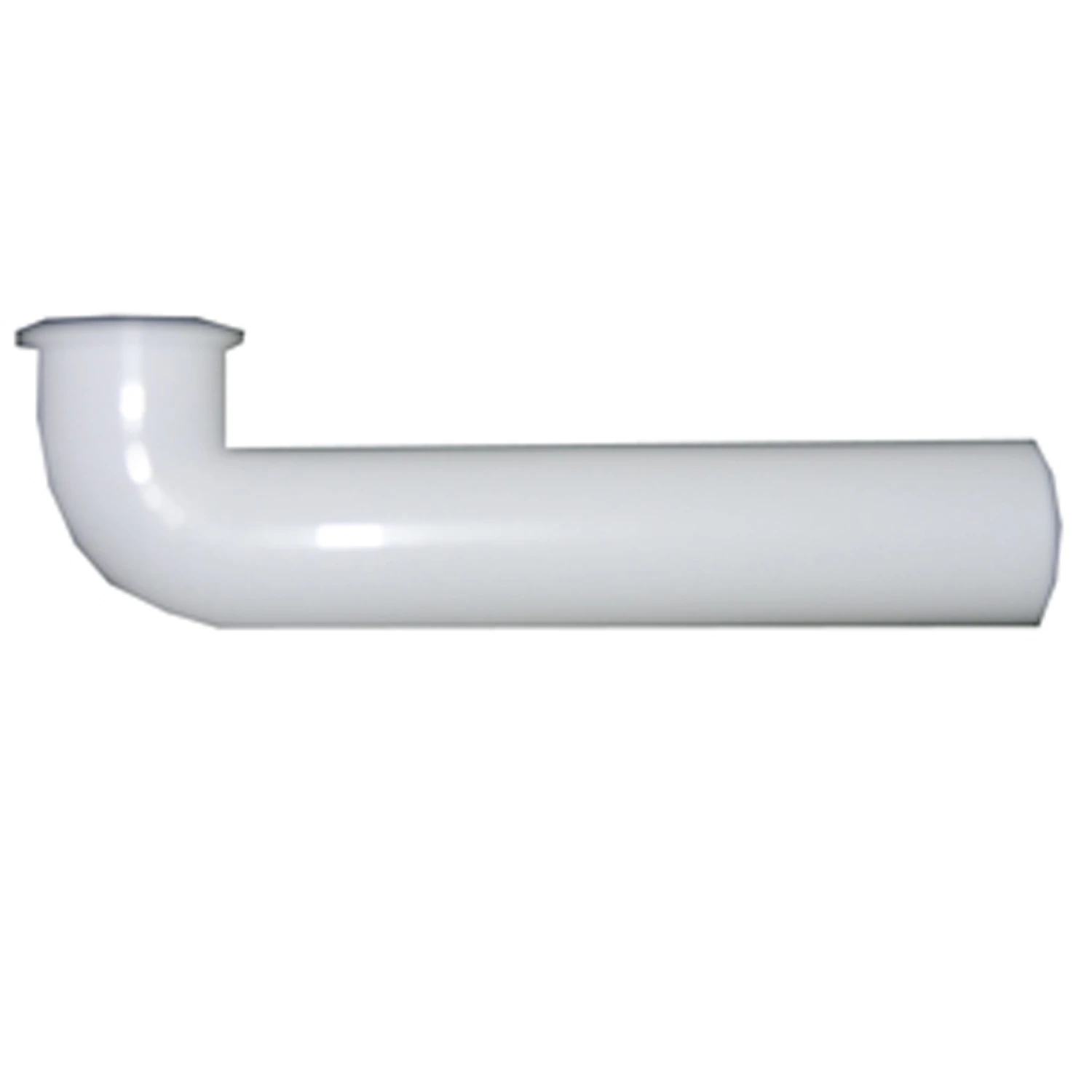 PVC Pipe Fitting, Flanged Long Ell, White, 1-1/2 In. OD x 7 In.