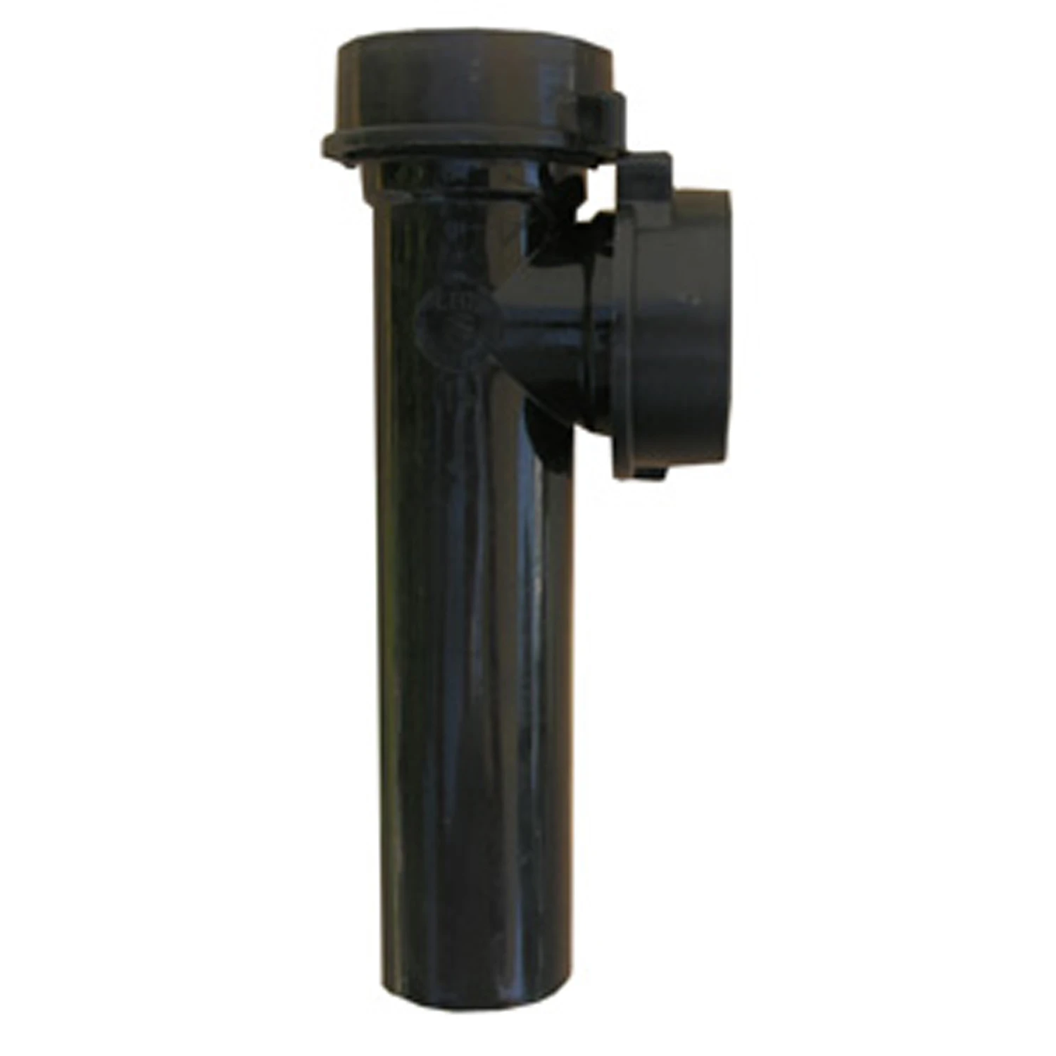 PVC Pipe Fitting, Lavatory/Kitchen Drain Tee, Black, 1-1/2 In. OD Tube x 7 In. Slip Joint
