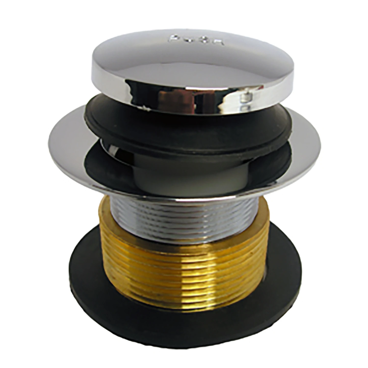 Lasco Polished Chrome Plated Tip Toe Stopper Bath Drain Trim Kit