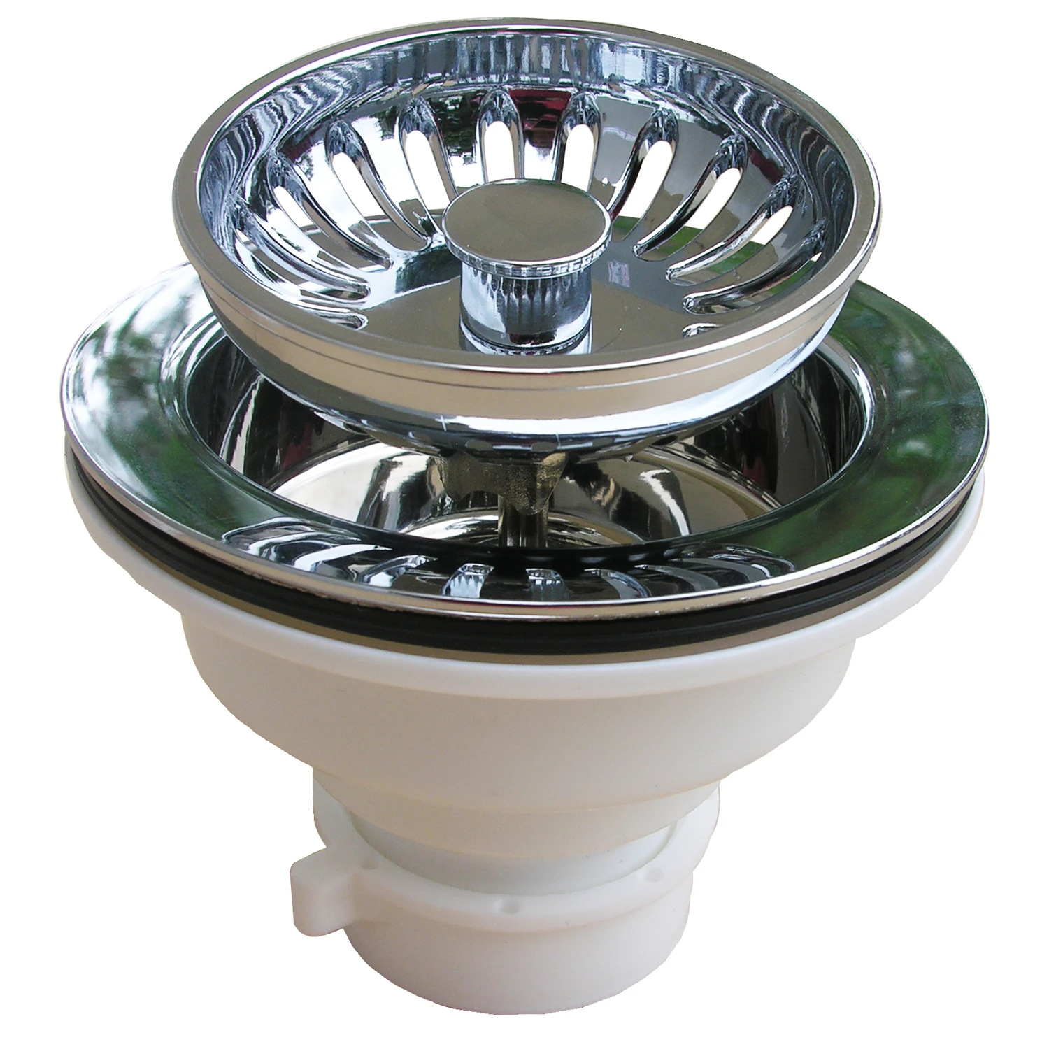 Lasco 3-1/2 In. Heavy-Duty Basket Strainer Assembly, Chrome