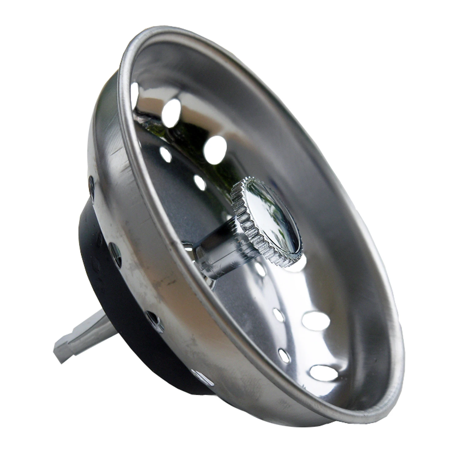Replacement Post Type Kitchen Sink Basket, Chrome Plated