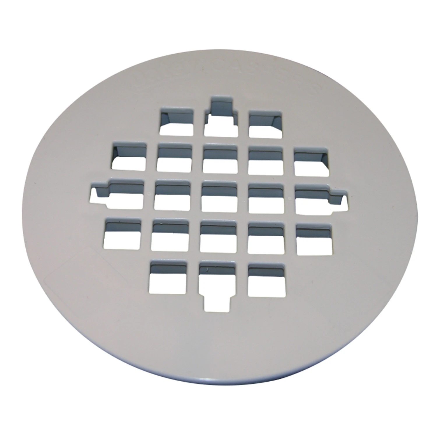 Snap-In Style Shower Drain Grate, White, Plastic