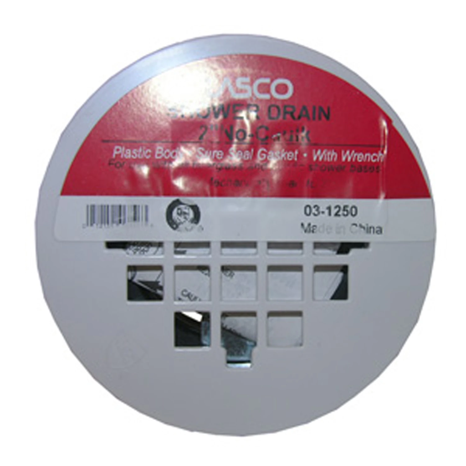 LASCO 03-1250 Stainless Steel Snap in Grid Plastic Body Shower Drain with No Caulk Compression Gasket Seal