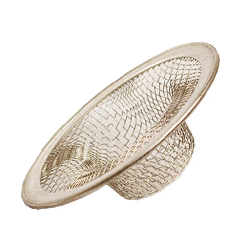 Mesh Shower Strainer with Chrome Ring, Stainless Steel