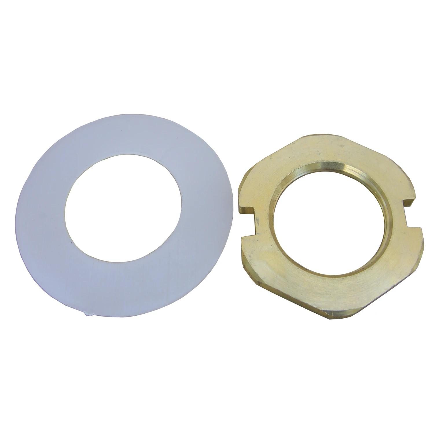 LASCO 03-1965 Price Pfister 931-600 Lock Nut and 02-7500 Nylon Washer for Widespread Lavatory Faucet Valve, Brass