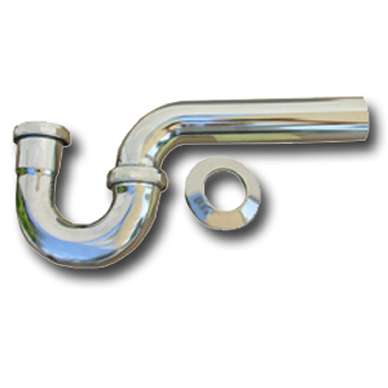 Kitchen Drain P-Trap, Chrome Plated Brass, 1-1/2 In. O.D.